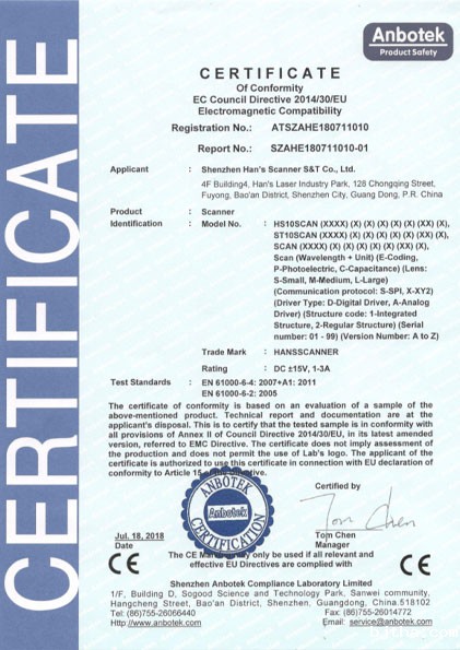 hansscanner certificate of conformity3